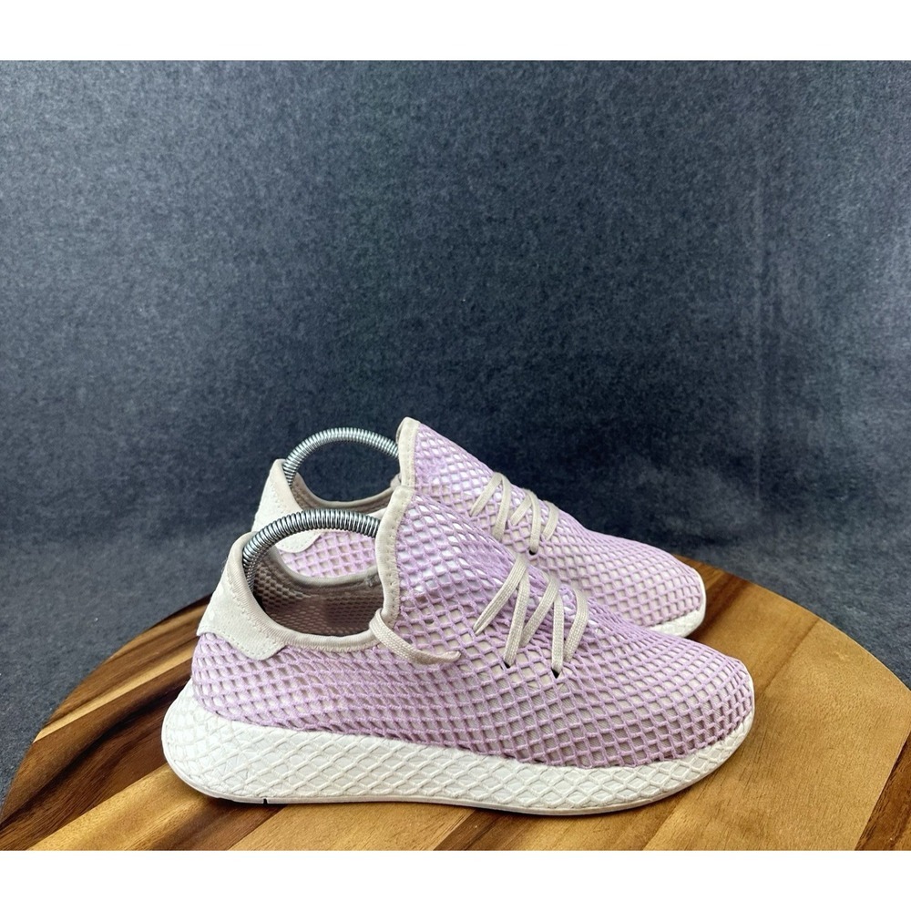 Adidas Originals Women's Deerupt Sneakers Linen/Lilac Purple Size 9 B37600